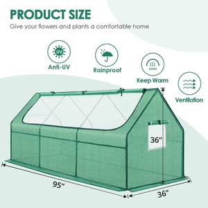 <span class=keywords><strong>Serre</strong></span> en tissu Polycarbonate à cadre en acier VERTAK, bâche simple, jardin en Tunnel - Product Image 4