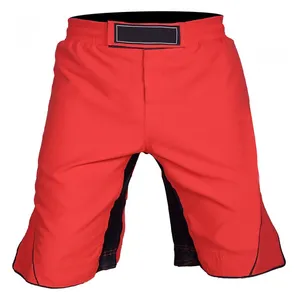 Red custom logo jiu jitsu fight shorts mma short grappling short