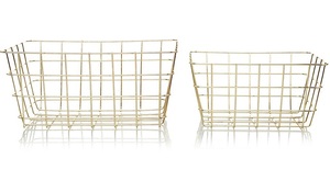 Panier à fruits en fer doré antique, design classique, pour la cuisine, rangement décoratif, SANGHAVI 12" SE BASKET VF - Product Image 6