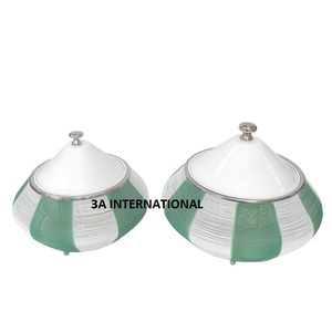 Nouvel arrivage Ensemble de 2 pots de service pour les approvisionnements alimentaires Organisateur de mariage Vaisselle Élégant Pot de serveur de nourriture à bas prix - Product Image 1