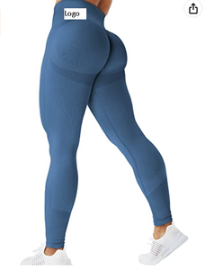 Women's High Waisted Butt Lifting Workout Leggings Seamless Ruched Booty <b>Tummy</b> <b>Control</b> Gym Compression Yoga Pants - Product Image 3