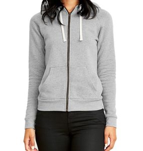 Sweat-shirt à capuche pour femme en coton et polyester 270G, manches longues, fermeture éclair, vêtements de sport personnalisés, sweat-shirt décontracté OEM - Product Image 4