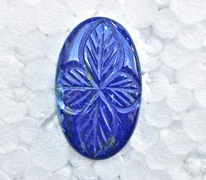 Lapis Lazuli แกะสลักหินสีฟ้า,หินอัญมณีสีฟ้า Cabochons ขายส่ง - Product Image 1