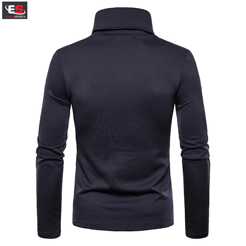 Jeans Camisa De Cuello De Tortuga Negra Blusa Cuello Playera Manga