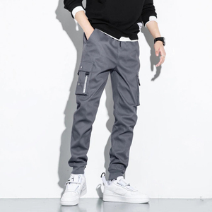 Pantalones de chándal Hip Hop de alta calidad, ropa de calle, pantalones Cargo para hombre con bolsillos laterales, tela informal de cintura media - Product Image 5