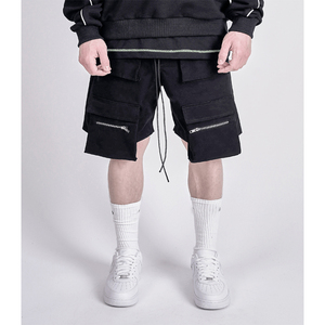 Shorts noirs personnalisés pour hommes, avec 4 poches avant, élégants, en tissu de coton, nouveau Style pour hommes, femmes et enfants - Product Image 3