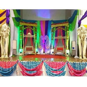 Meilleur décor de scène de mariage traditionnel indien Devdas Pillar, scène de mariage hindoue grandiose, achat de scène de mariage sud-indienne aux États-Unis - Product Image 1