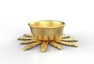 Servidor de condimentos de fundición, cuencos de tuerca de hoja de diseño de fundición de aluminio, cuenco de tuerca de servicio decorativo, cuenco de tuerca de escritorio de aluminio - Product Image 3