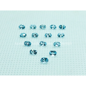 4X5mm พลอยสีฟ้าบุษราคัมสีฟ้าทรงเหลี่ยมเพชรพลอยหลวมๆสีฟ้าตามธรรมชาติ - Product Image 1