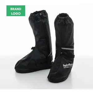 ODM Logo Anti-Rutsch-PVC-Fuß knöchel und Waden elastische Stiefel abdeckung für Regen