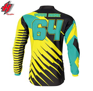 Camiseta de motocross personalizada para niños y adultos, jersey de diseño azul fresco, equipo de motocross por sublimación mx - Product Image 4