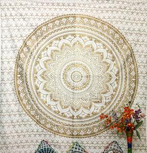 Coton Mandala tapisserie tenture murale bohème couvre-lit fait à la main plusieurs couleurs décor à la maison literie par des expéditeurs indiens - Product Image 4