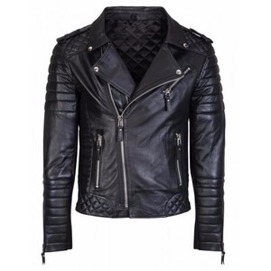 Moto en cuir veste biker style - Product Image 3
