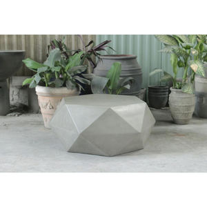 Table basse géométrique en béton léger de haute qualité Design moderne et durable pour jardin extérieur ou salon - Product Image 4