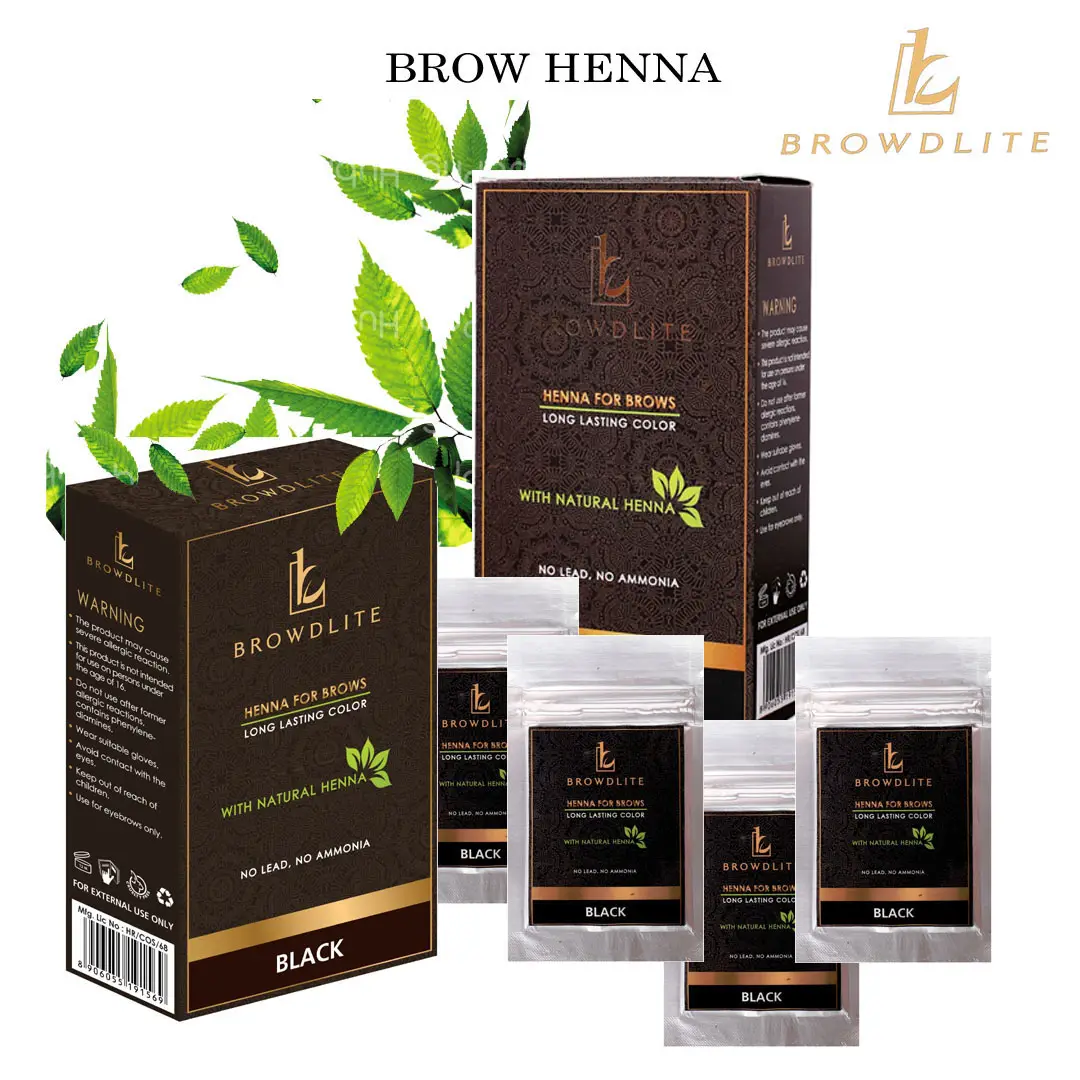 Henna For Brow Kit Tint Dye From India Set for Eyebrows Ever Best Prices Available brow henna
