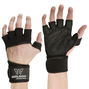 Guantes de levantamiento de pesas Unisex, con logotipo personalizado, para entrenamiento de mano, gimnasio, levantamiento de pesas - Product Image 4