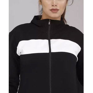 Chándal de algodón con logotipo personalizado para mujer, conjunto de chándal de 2 piezas con logotipo personalizado francés, venta al por mayor, 2022 - Product Image 5