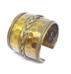 Indian brass cuff <b>for</b> arthritis <b>bangle</b> Bracelet Cuff Handmade Hammered Brass Cuff Bracelet / Brass Jewellery - Product Image 3