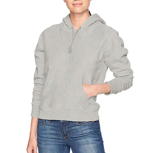 Sweat à capuche en molleton de coton respirant pour femmes pour l'hiver grande taille avec logo avant - Product Image 2
