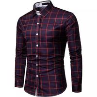 Camisas de Vestir Formales de Manga Larga para Hombre, de Franela 100% Algodón, Antiarrugas, Teñido Liso, Antidecoloración, a Rayas, Ecológicas, de Secado Rápido