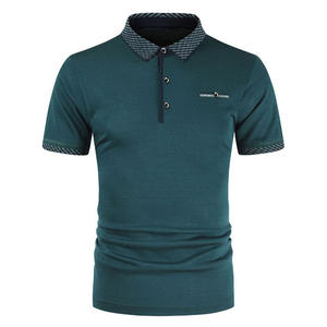 Polo d'été à manches courtes pour hommes, décontracté, couleur unie, 100% coton, Gym, Fitness, nouveau Design, séchage rapide, chemises d'extérieur pour hommes - Product Image 1