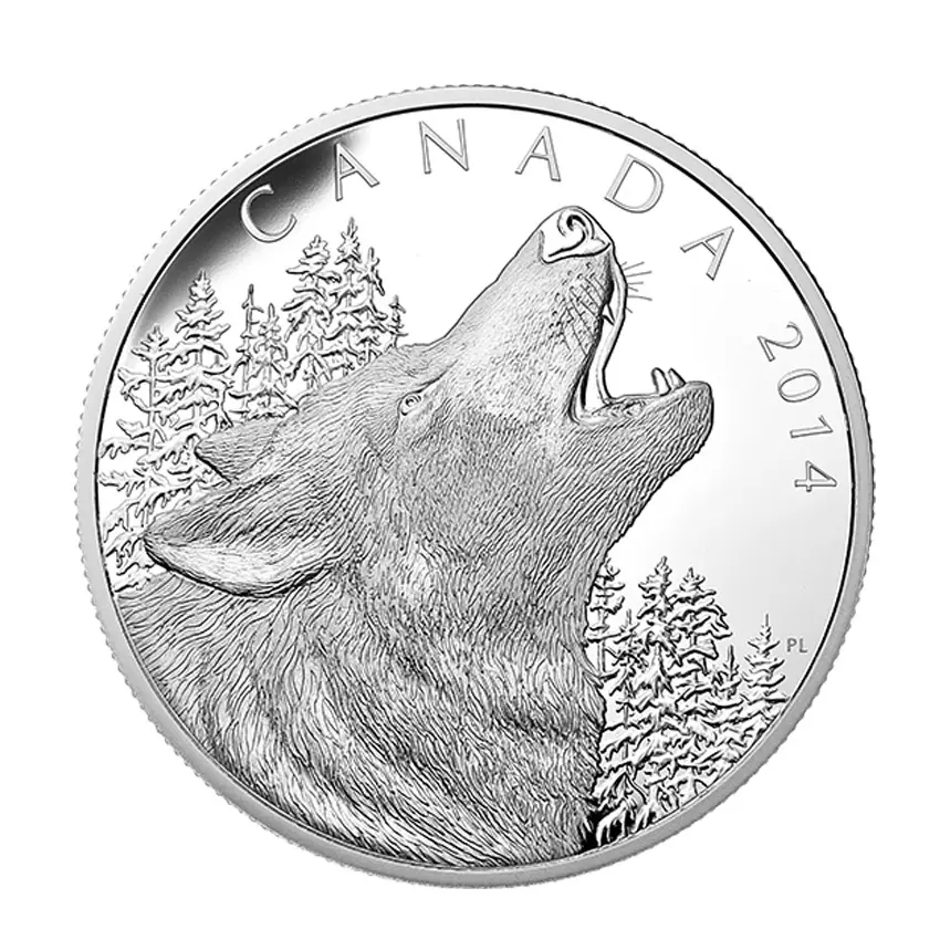 Su ordine di colore argento placcato lupo royal canadian mint monete