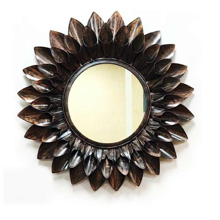 Modern Designer Tree Shaped Wall Mirror Handmade Unique Metal Frame with Stylish Contemporary Design