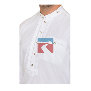 Camisas de hombre con diseño personalizado de la mejor calidad, camisas de algodón lisas elegantes para hombre (camisa bávara) - Product Image 3