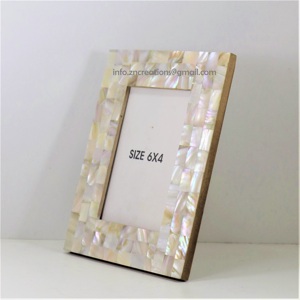 Handmade Mother Pearl Photo <b>Frame</b> High Quality Canvas Picture <b>Frame</b> MOP Wood Board 4x6 Size Metal Colorful MOP Photo <b>Frames</b> - Product Image 6