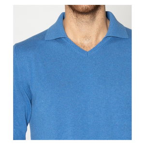 Maglione invernale con scollo a V a manica lunga a mano 100% lavorato a mano da uomo italiano realizzato in Cashmere-ODM - Product Image 4