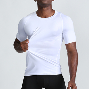 Camiseta de manga corta ajustada para hombre, ropa deportiva transpirable de secado rápido, con estampado personalizado, para correr y entrenar - Product Image 3