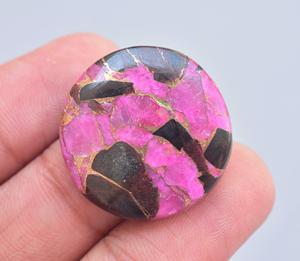 Turmalina con Cobre, Cuentas Sueltas de Piedras Preciosas Rosadas, Formas Ovaladas/de Pera de Alta Calidad, Tamaño 30-50mm, Venta al por Mayor para la Fabricación de Joyas - Product Image 6