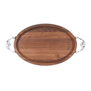 Main En Bois Bon Marché Plateau de service En Gros Designer Plat de Service Dernière Arrivée Décoratif Personnalisé Plat de Service - Product Image 5