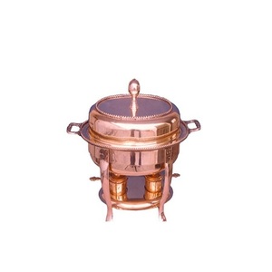 Réchaud alimentaire martelé en cuivre taille personnalisée forme ronde réchaud alimentaire pour fournisseur en gros - Product Image 6