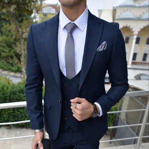 Traje de hombre de lujo al por mayor a la moda, traje ajustado de hombre de la mejor calidad, 3 piezas - Product Image 1