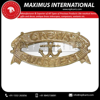Plaque décorative murale en laiton de qualité supérieure, style vintage nautique marin, pour intérieur et extérieur, idéale pour la maison, le bateau et la cabane.