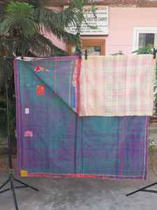 Vente en gros de jetés Kantha vintage avec broderie et patch faits à la main Design Dhurries Home Furnishing & Clothing Redesign Gudari - Product Image 3