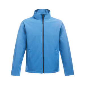 Chaqueta de tela de concha suave para hombre para primavera otoño poliéster fino y LICRA con posición de logotipo frontal de cuello alto - Product Image 5