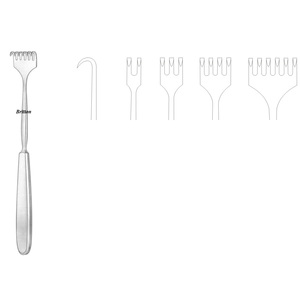 Retractores afilados Britton Volkaman 6 puntas 23 cm potencia manual ISO aprobado Acero inoxidable gran oferta - Product Image 2