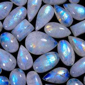 Bagues ouvertes en pierre de lune, Grand cabochon en jaspe, Cabochon en cornaline orange, Bijoux en pierre de lune, Pierre précieuse naturelle en jade ronde en vrac - Product Image 6