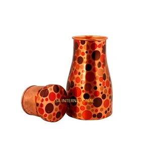 Azucarero estampado de Metal de cobre puro de último diseño del sudoeste con tapa para mesa de comedor Azucarero impreso de Metal con tapa - Product Image 6