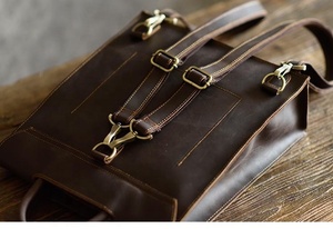 2022 nuevo diseño de alta calidad 100% de cuero puro con bordes filosos mochila portátil bolso bolsa Collage para niños y niñas - Product Image 2