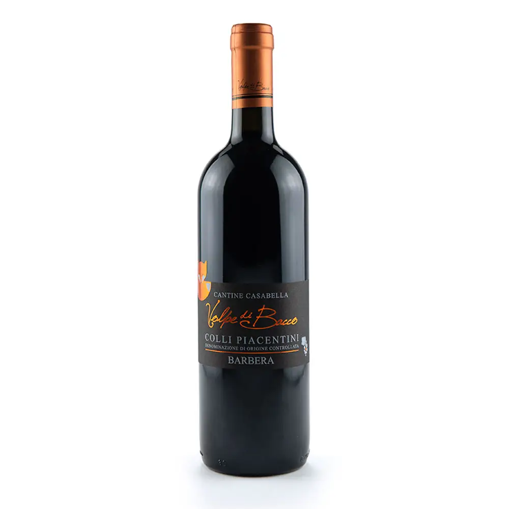 Vino rosso italiano scintillante BARBERA di alta qualità in elegante bottiglia di vetro da 750ml per vendita al dettaglio e horeca
