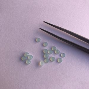 พลอยคาลซิโดนีสีฟ้าน้ำทะเลธรรมชาติขนาด5มม. ตัดกลมหลวมอัญมณีอัญมณี - Product Image 1