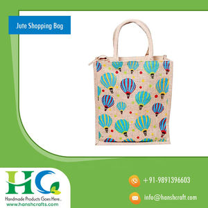 2025 meilleure qualité fait à la main Jute sac à déjeuner à la mode polyvalent Zip réutilisable biodégradable Textile emballage pour faire du shopping - Product Image 2