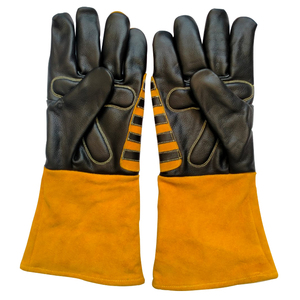 Gants de sécurité pour hommes de haute qualité en cuir de vachette et en peau de mouton pour le soudage des cuirs fendus en cuir de vachette - Product Image 5