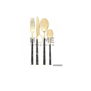 Classique Logo personnalisé couverts couverts en métal plaqué or dessus de table décoration métal aluminium poignées Premium qualité événements cuillères - Product Image 2