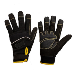 Venta al por mayor de guantes de seguridad de medio dedo unisex excelente rendimiento Flex Mech multiuso cuero mecánico trabajo protección para deportes - Product Image 4