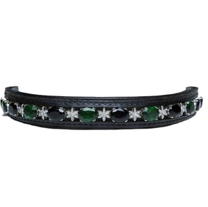 Correa ecuestre de cuero de vaca para caballos, perlas y estrellas, diseño de cristal para cejas, fabricante al por mayor, diseño personalizado, todos los colores disponibles - Product Image 1