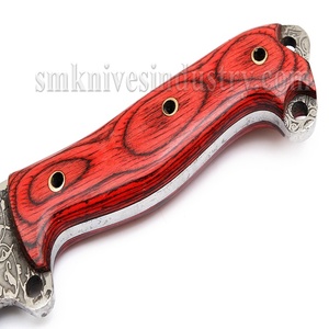Cuchillo de caza hecho a mano, agarre de mango de madera Pakka (Smk1376) - Product Image 3
